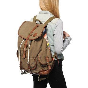 SOLD ON MERCARI - Billabong Olive Canvas Backpack